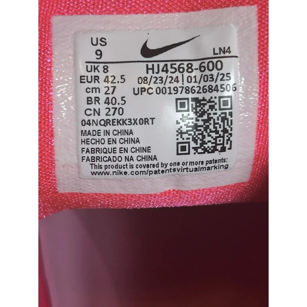 Nike Alpha Menace 4 Pro NRG Racer Pink/Grey Cleats HJ4568-600 Men’s Size 9 - Picture 7 of 7